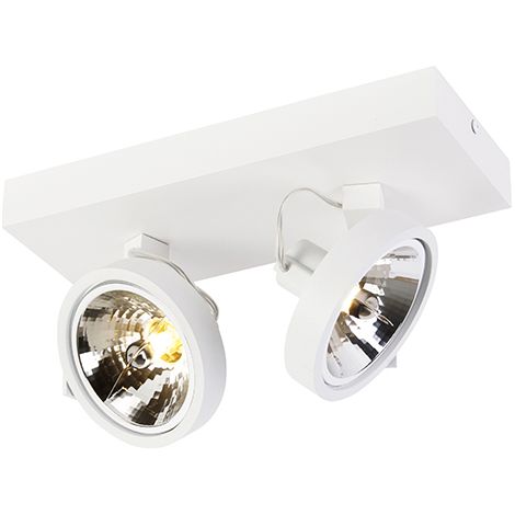 QAZQA Faretto go - Moderno - Alluminio - Bianco - Allungato Max. 2 x Watt