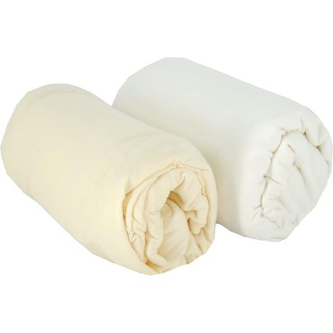 Lot de 2 Draps-housse 60x120x15cm Coton Oeko-tex Doux Résistant Berceau (1/4)