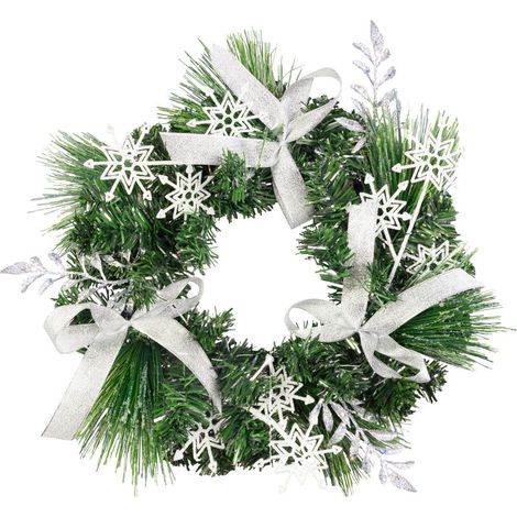 Weihnachtskranz MagicHome, natur, mit Schleifen, 35 cm (1/2)
