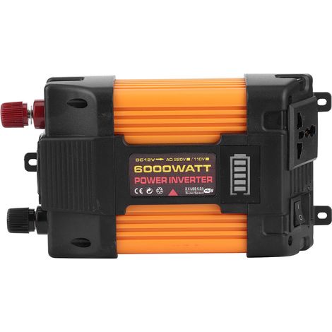 Convertisseur de puissance 600W voiture, onduleur double USB onde modifiée, transformateur chargeur DC12V vers AC220V, prise de courant adaptateur auto (1/5)
