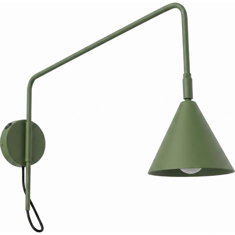 Sollux NOX Applique murale Nox Dome avec interrupteur, vert olive, 1 x E14 (1/2)