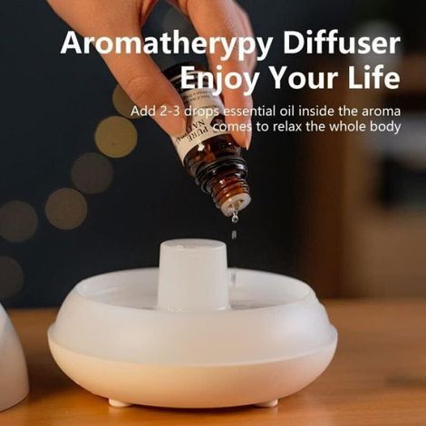 Diffuseur Dhuiles Essentielles - Humidificateur 2 En 1 Avec Effet Flamme Led - Pour Maison Bureau Yoga Chambre - 130 Ml - 6 H Dautonomie (1/4)