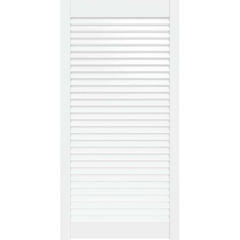 Maison Exclusive - Porte d'armoire à persiennes blanc 99,3x49,4 cm pin massif (1/5)