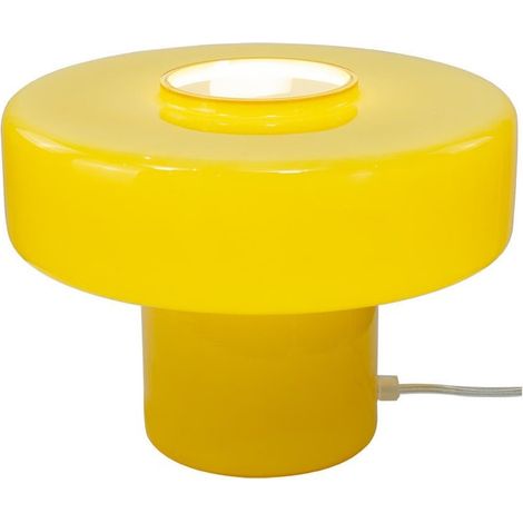 AUTRES Lampe Foza, verre, jaune, H.19 cm, E27 (1/5)