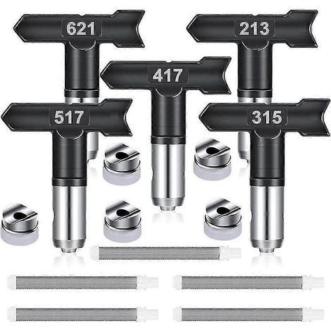 Lot de 5 embouts de pulvérisation réversibles pour pistolet à peinture sans air (1/5)