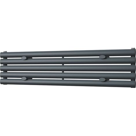 Omeara Axis - Anthracite Horizontal Radiator H290mm x W1200mm Single Panel (1/3)