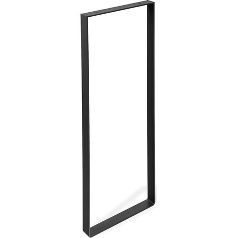 Pata Cuadrada para Muebles en Acero Negro Mate Medidas 30040800 mm Altura: 80 cm 1 Unidad - (1/5)