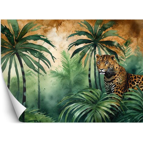 Fototapete Tiger Dschungel Tiere Abstrakt 300x210 cm