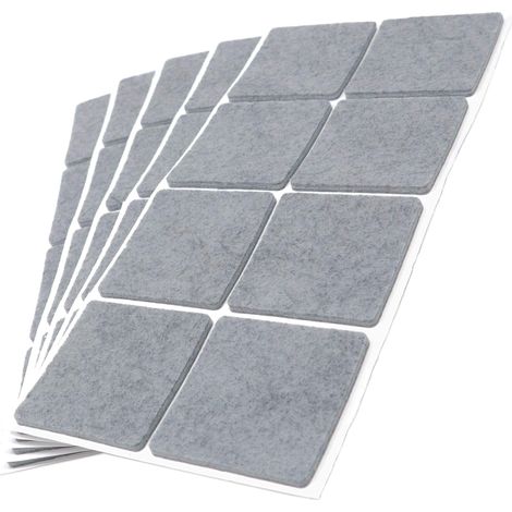 Adsamm® / 40 x feltrini autoadesivi/Grigio / 50x50 mm/Quadrato/piedini per mobili in feltro da 3.5 mm di spessore/pad protettivi per arredi (1/5)