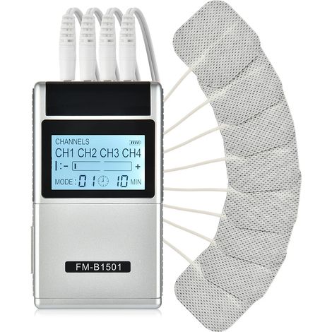 15-Modus-EMS/TENS-Gerät zur elektrischen Muskelstimulation für Physiotherapie, Ganzkörpermassage, Schmerzlinderung und Gesundheitsvorsorge 04047-AquaForge