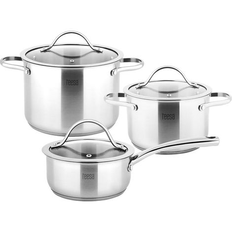 Set di 3 pentole in acciaio inox, Teesa COOK EXPERT MASTER (1/2)