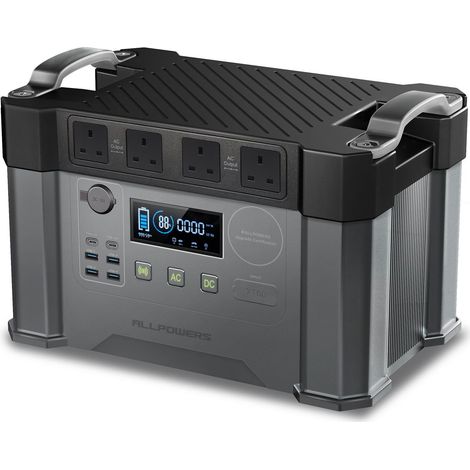ALLPOWERS S2000 Pro 1451Wh Portable Power Station, 4x 2400W AC Outlet Solar Generator Portable Generator Outdoor Generator for Home Backup, Emergency, Outdoor, RV, Camping, Power Outage (1/5)