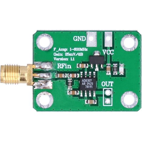AD8307 Detektormodul HF-Signalleistungsmesser Logarithmische Detektionskomponente 1–600 MHz