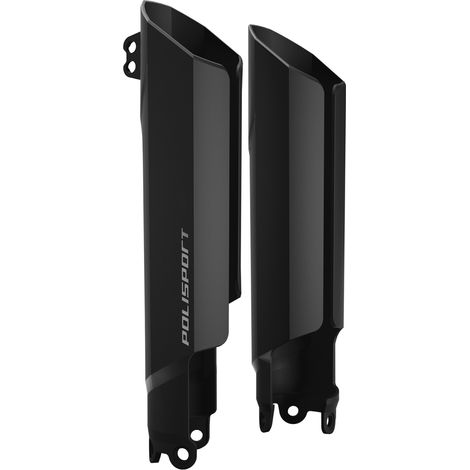 Protectores de piernas Polisport para amortiguadores KTM SX, SXF, EXC y EXCF, color negro. (1/2)