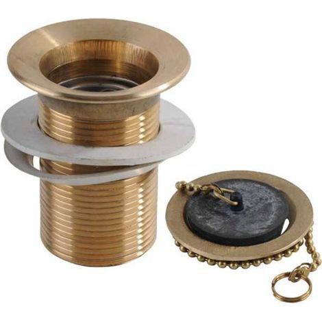 Lartistica Piletta Lavello con Griglia Interna Tappo Gomma Nera Catenella Filetto 1'' 1''1-4 Ottone