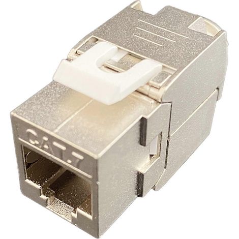 Werkzeugloser RJ45 Keystone Netzwerkstecker Cat6 Cat6A Cat7 geschirmt, weibliches Steckermodul für STP FTP Ethernet-Kabel, schneller Adapter, hohe Übertragungsgeschwindigkeit.