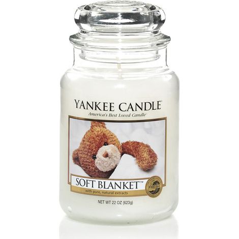 Yankee Candle Soft Blanket bougie en cire Rond Blanc 1 pièce(s)