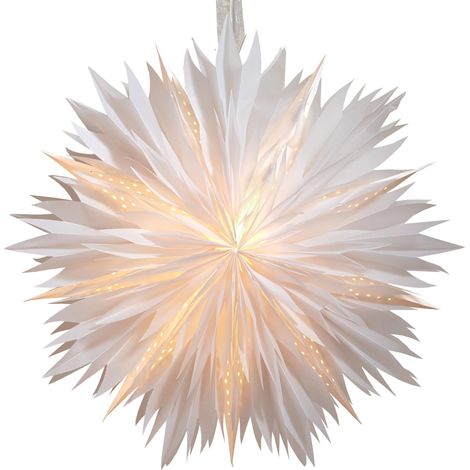 Großer Papierstern Dis, perforiert, weiß, Ø 60cm (1/5)