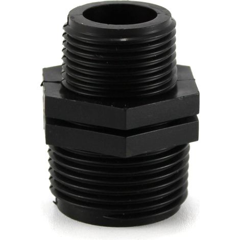 Nipplo ridotto filettato in polipropilene PN10 per irrigazione e giardinaggio -1'1/4 x 3/4' (1/2)