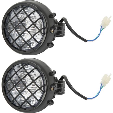 Paire de phares avant à LED 12 V pour VTT Warrior 1996-2001, avec ampoules et grilles de remplacement (1/5)