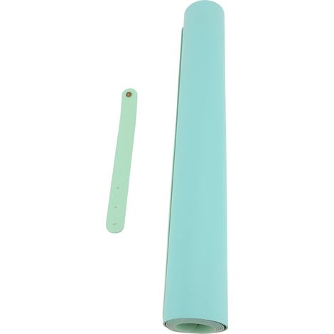 Protecteur de table PU cuir grande taille tapis de bureau souris de maison 90x45cm bleu clair+vert menthe (1/2)