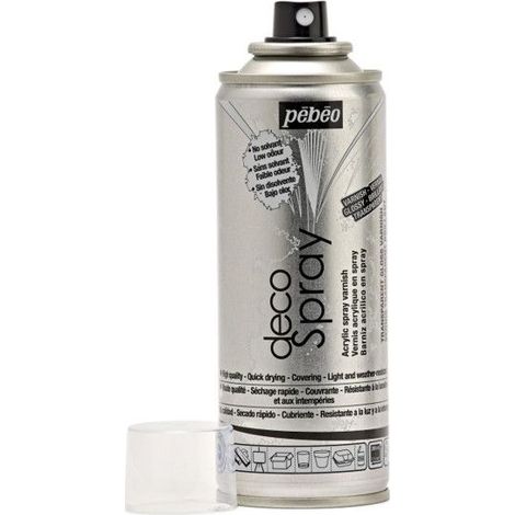 Vernis en bombe - DecoSpray - Transparent - 200 ml - Brillant - Facile à appliquer