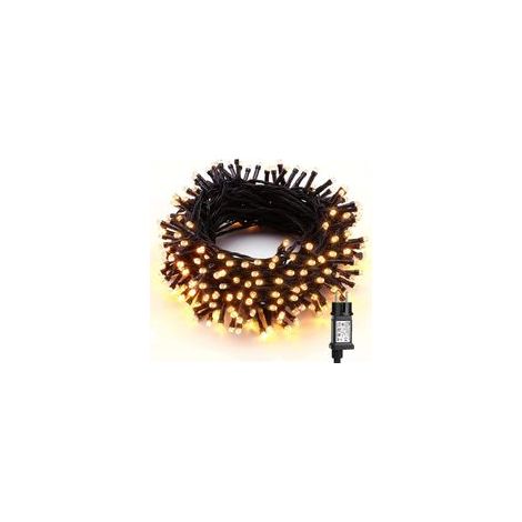 Guirlande Lumineuse de Noël, 200 LED Guirlande Lumineuse Extérieur Electrique 20M Blanc Chaud Fil Vert Lumière Intérieur avec 8 Modes Etanche pour Noël Fête Mariage Hôtel Maison Décoration (1/5)