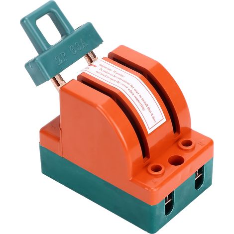 Interrupteur de Sécurité à Couteau 2 Pôles 63A AC 220V Interrupteur à Couteau de Déconnexion en Cuivre ABS à un Seul Jet pour Disjoncteurs à Sécurité Intégrée Circuits de Conversion. (1/5)
