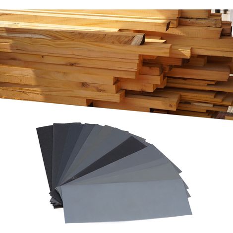 Papier de Verre Sec et Humide 120 à 3000 Grain Imperméable Kit de Polissage et Ponçage 14 Pièces/Lot