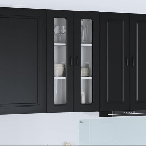 Küchenschrank Kalmar Schwarz 60 x 31 x 100 cm Holzwerkstoff