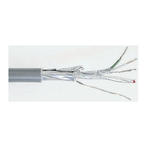 Câble industriel multipaire RS PRO , 2 paires 0,76 mm² 22 AWG Ruban feuille d'aluminium - PET, 100m ( Prix pour Bobine de 100 Mètres )