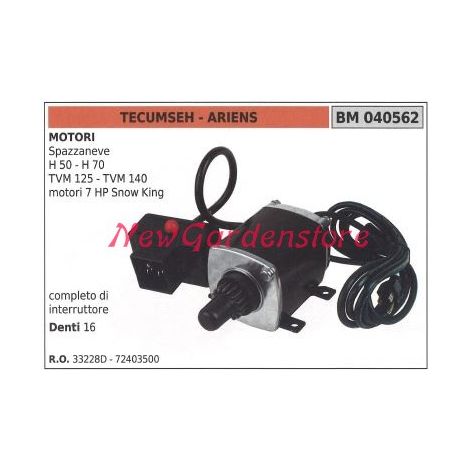 Anlasser TECUMSEH Schneefräse Motor H50 70 TVM 125 140 140562