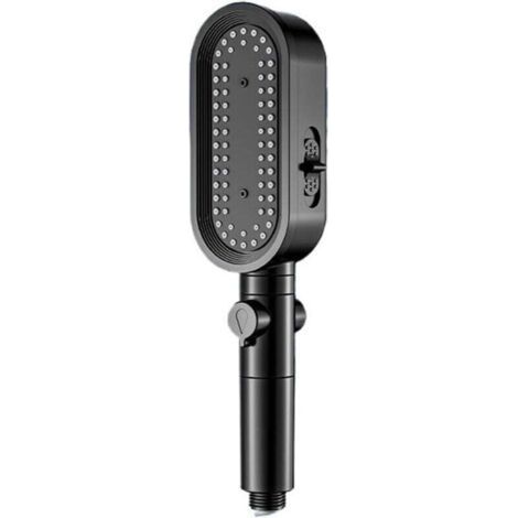 Pommeau de Douche avec Bouton d'arrêt, XU, Pommeau de Douche à Haute Pression, Cartouche filtrante intégrée, Accessoires de Salle de Bains, 3 Modes Douchette à Main(Black) (1/4)