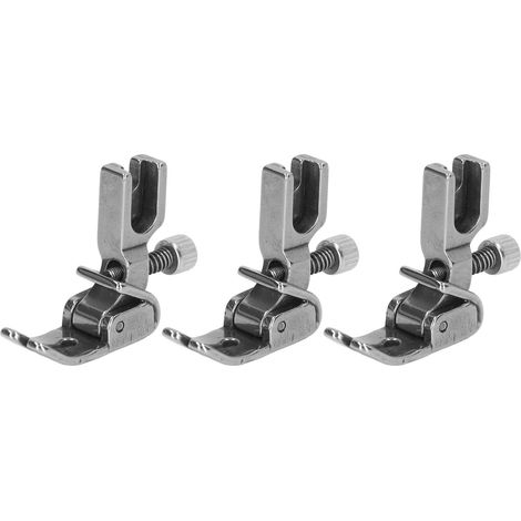 Pied fronceur réglable 3 pièces en acier brillant pour machine à coudre professionnelle (1/5)