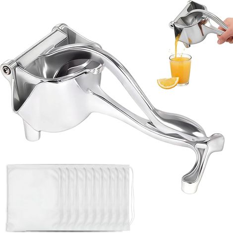 Presse Agrumes Manuel, Presse Citron Inox, 10 Sacs, Inoxydable Presse Citron Presse Agrume Manuel, Presse Citron Manuel pour Cuisine, Bar, Restaurant (1/5)