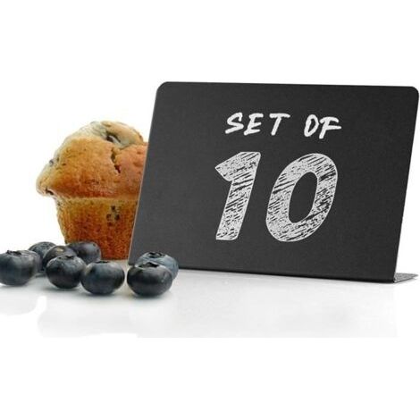 Lot de 10 mini panneaux de tableau rustiques – pour urs à craie liquide et craie – Petits panneaux de message en (G)