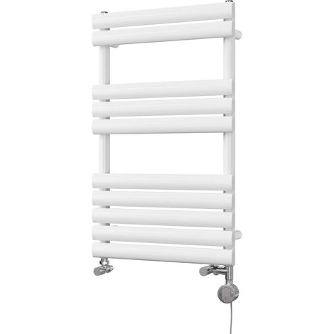 Omeara - White Dual Fuel Towel Rail H825mm x W500mm Thermostatic (1/3)