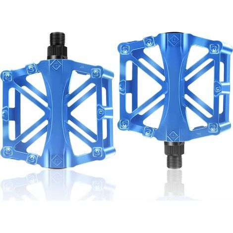 1 Paire Pédales de vélo VTT, Route et BMX en Alliage ultraléger Pédales Vélo Route 9/16" Antidérapantes et Durables Universel pour Vélo De Randonnée VTT BMX Accessoires de Vélo (1/4)