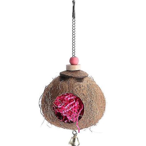 1 jouet en coquille de noix de coco représentant un oiseau (1/3)