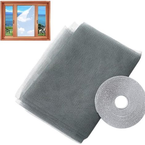 Moustiquaire (1 pièce) – Toile anti-insectes – Moustiquaire autocollante à poser soi-même – Protection anti-moustiques – Respirante et discrète – Convient à différents types de fenêtres – 150 x 150 cm