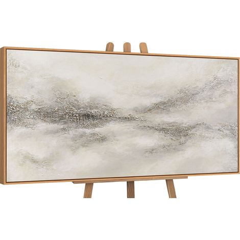 Gemälde Nebulöse Ferne Rahmen Eichefarben 120x60 cm (1/5)