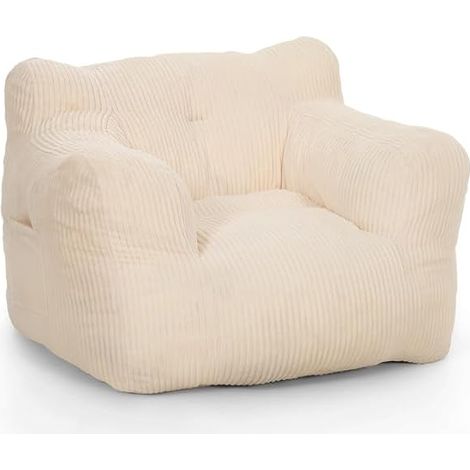 Pouf Salon, Pouf Poire avec Éponge de Remplissage, Fauteuil Salon avec Poignée Portable (1/5)