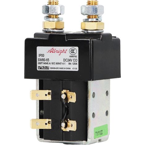 Électrovanne à relais SW80-65 24 V 125 A, sensible, adaptée aux chariots élévateurs, transpalettes et palettes, B2SW11, B2SW12, 24 V 125 A, Albright (1/5)