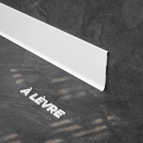 Plinthe à Lèvre PVC - Blanc - 1 m, À l'unité