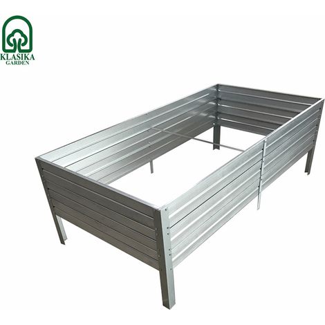 Jardinière surélevée KLASIKA GARDEN, acier galvanisé 150x75x30