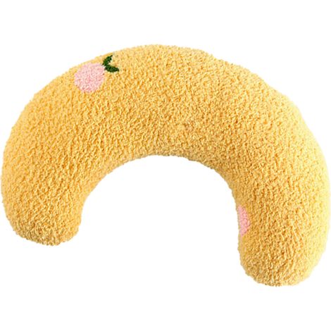 Oreiller cervical pour chien, multifonctionnel, doux, confortable, sûr, en forme de U, pour animaux de compagnie, Protection cervicale, amélioration du sommeil, jaune clair (1/5)