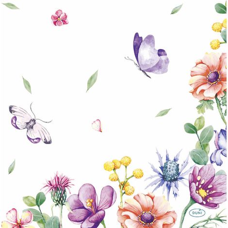 Duni Servietten Schmetterlinge 33 x 33 cm - 20er Pack Servietten