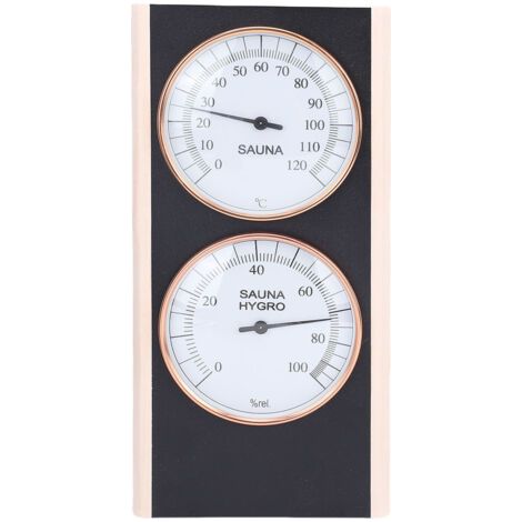 BUNTHAUS Thermomètre Hygromètre en Bois pour Sauna Accessoire Double Affichage