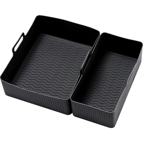 Airfryer-Einsatzblech, Backofen-Backkorb, schwarzes Backblech (1/5)
