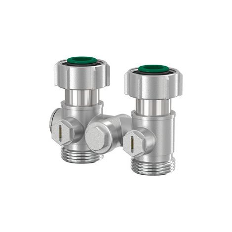 Einrohrarmatur 3/4" AG Durchgang vernickelt
